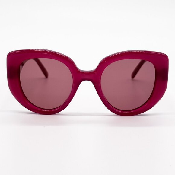 NEW LOEWE LW40100I 75Y SUNGLASSES WOMEN PINK ROUND - Picture 3 of 9